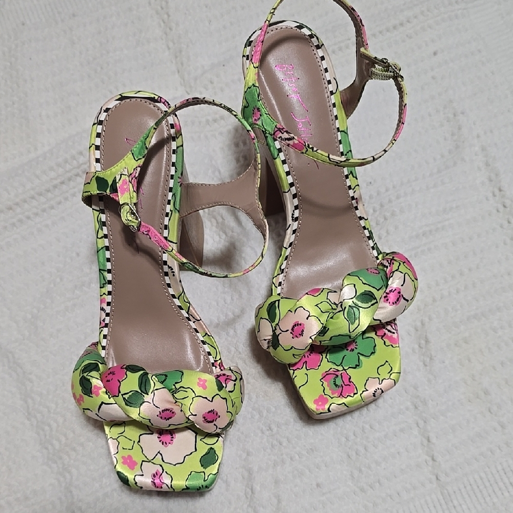 Floral Print Women's Heels